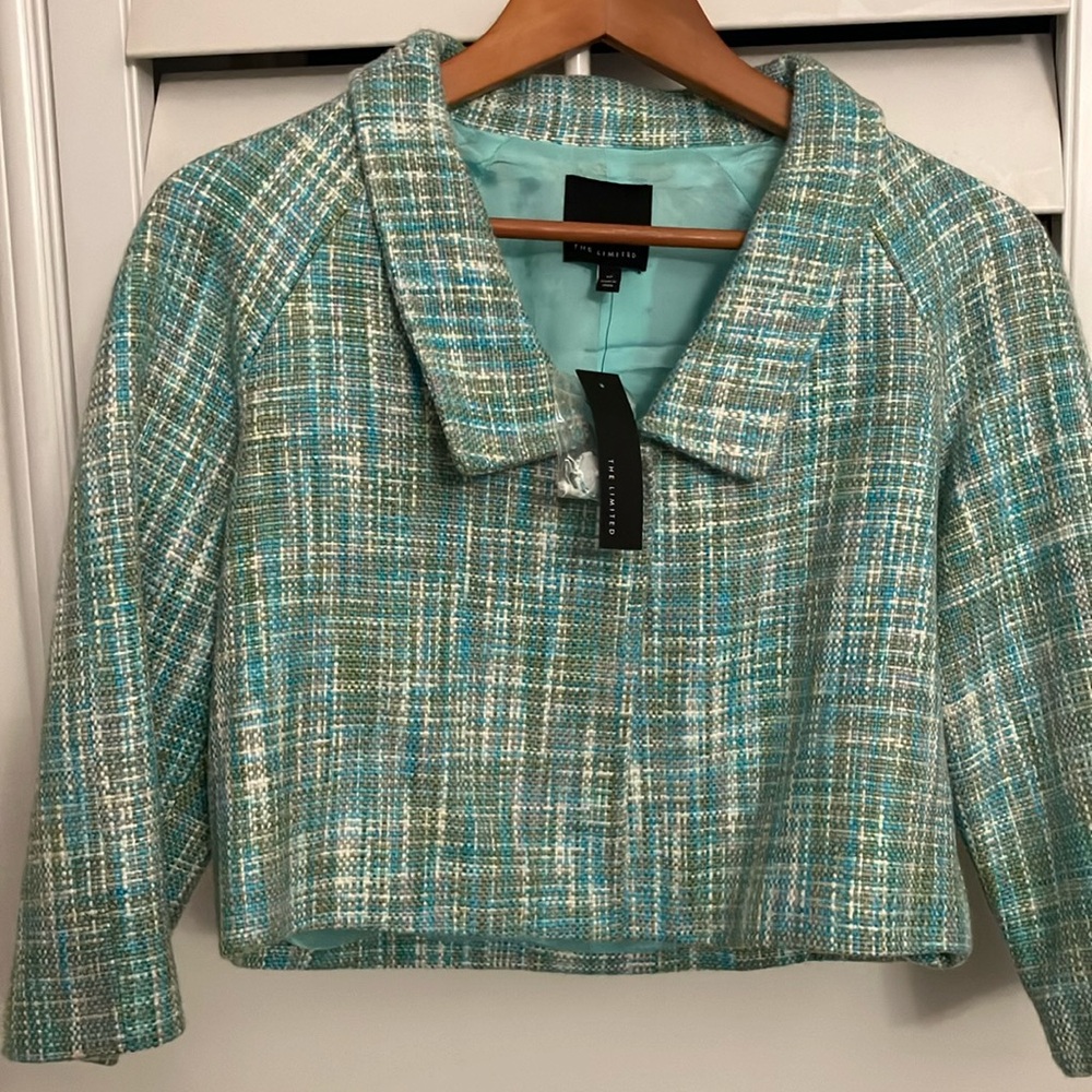 New with Tags! The Limited jacket crop tweed size 10
